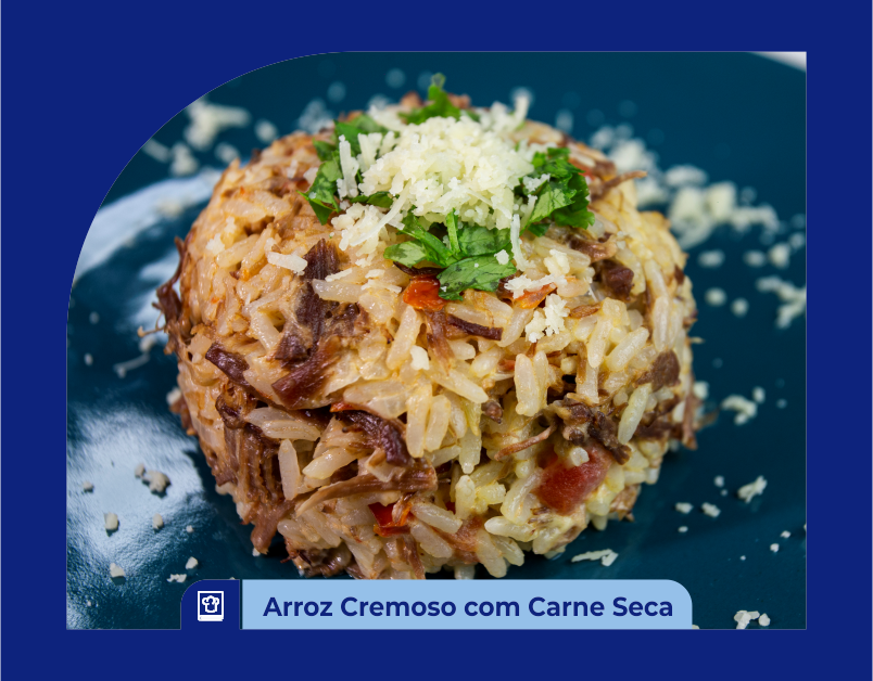 Arroz Cremoso com Carne Seca