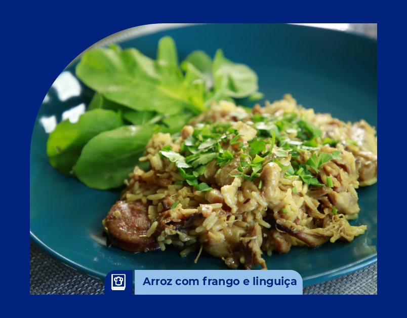 Arroz com Frango e Lingüiça