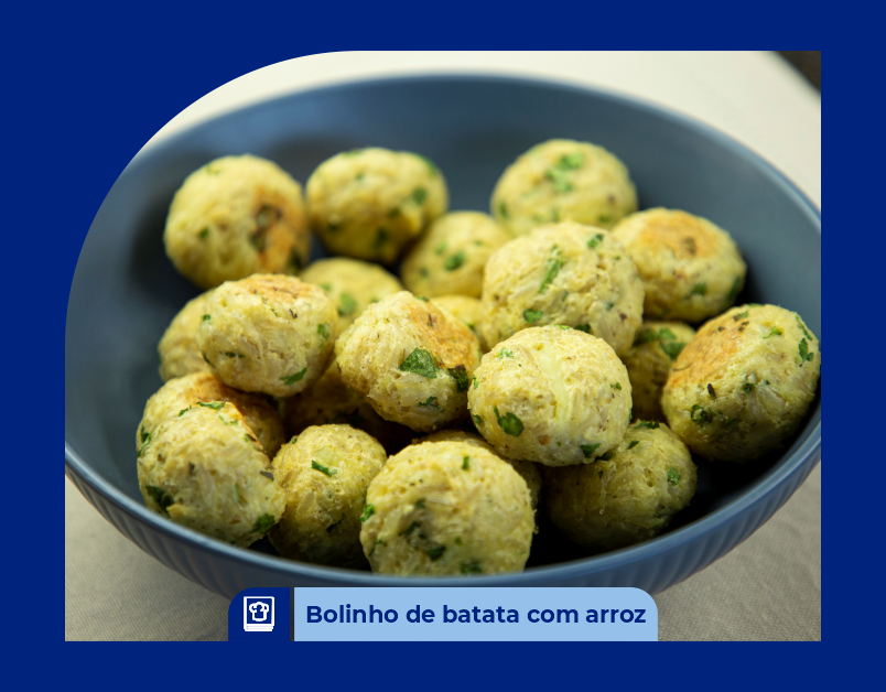 Bolinho de Batata com Arroz