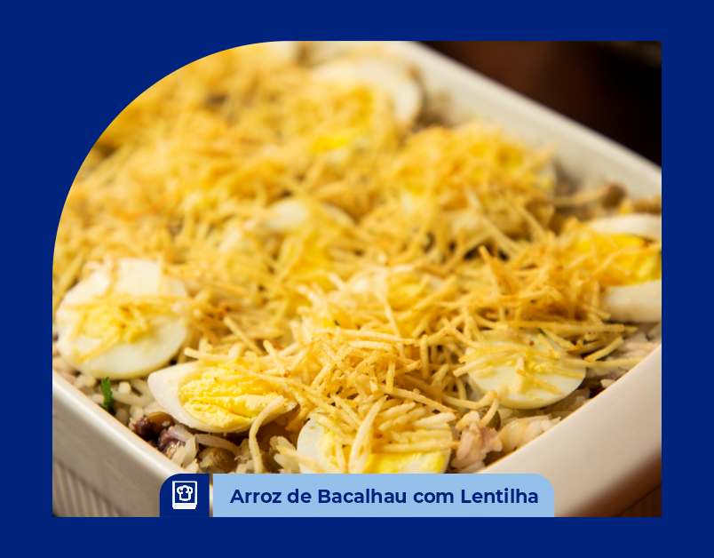 Arroz de Bacalhau com Lentilha