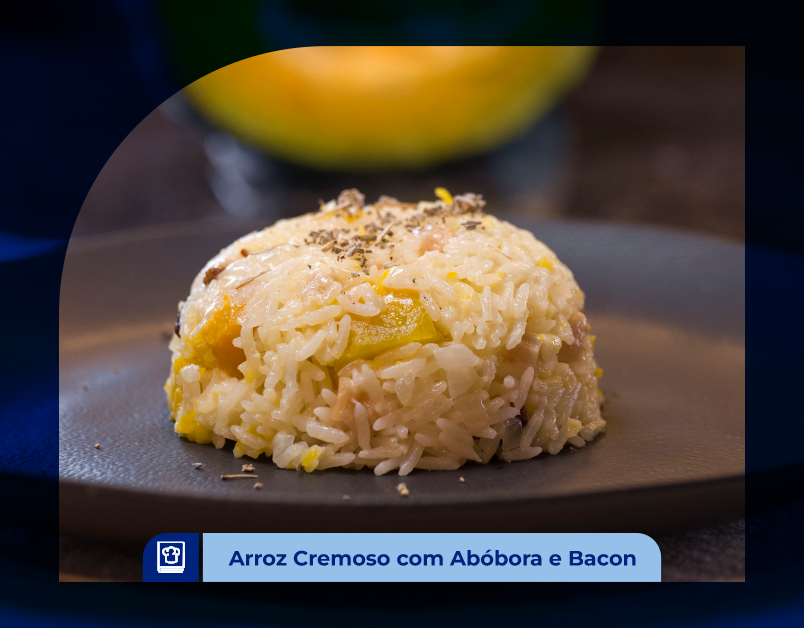 Arroz Cremoso com Abóbora e Bacon