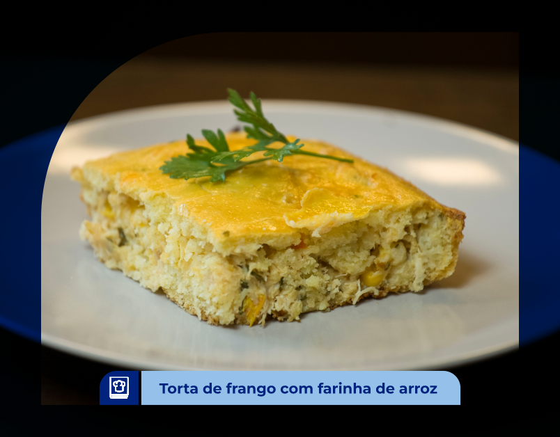 Torta de Frango com Farinha de Arroz